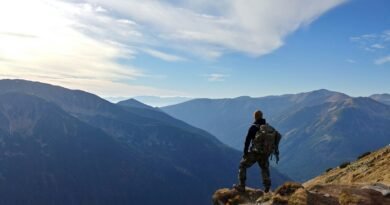 “Traveler enjoying nature – symbol of healthy and balanced lifestyle”